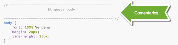 Comentarios en CSS Comentarios en CSS